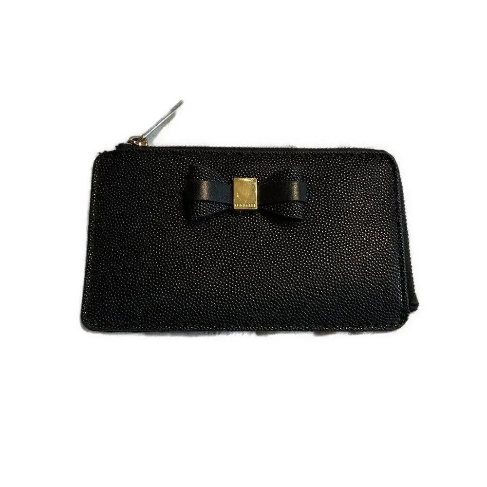 Ted Baker Black Leather Now Fold Wallet